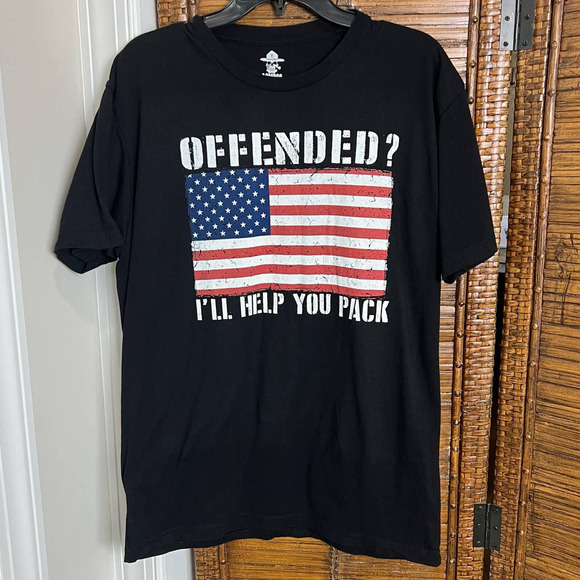 I'll Help You Pack USA Graphic Funny Offended American Made in USA Republican L - Picture 1 of 3